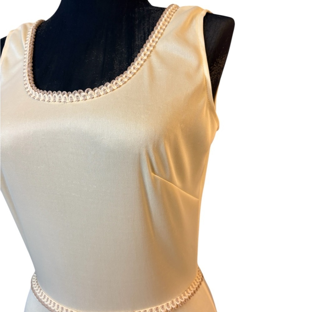 Vintage 70’s Cream Cleopatra Union Made Long Sleeveless Dress - Picture 6 of 16